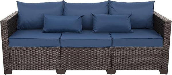 Rattaner 3-Seat Patio Wicker Sofa - Photo 1