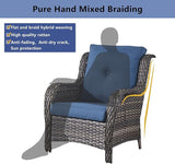 Belord 6 Pieces Patio Furniture Set Outdoor Wicker Furniture, 2 Patio Wicker Chairs with 1 Loveseat Sofa - Photo 6