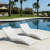 Pre-Assembled Folding in-Pool Lounge Chair, HDPE Outdoor Chaise Lounge with Cup Holder, Pool Lounge Chair for Poolside - Photo 1