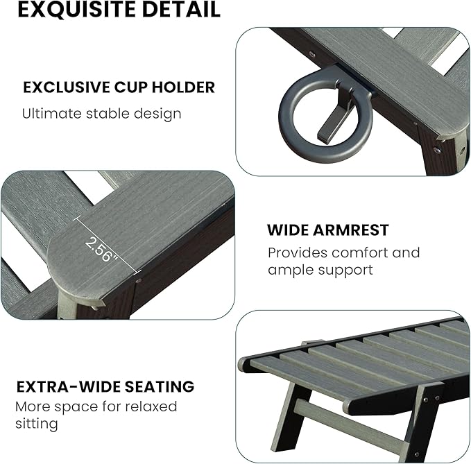 Domi Outdoor Chaise Lounge Chairs Set of 6 - Photo 6