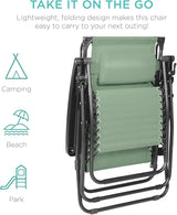 Best Choice Products Folding Zero Gravity Outdoor Recliner Patio Lounge Chair w/Adjustable Canopy Shade, Headrest - Photo 7