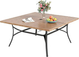 Sophia & William 57.5" Large Outdoor Patio Table for 8 - Photo 1