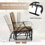Tangkula Outdoor Patio Glider, Metal Framed Gliding Chair with Cushion - Photo 5