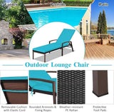 DORTALA Set of 2 Patio Chaise Lounge - Photo 5