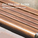 Outdoor Bench Metal, All Weather Resistant Backless Patio Garden Bench for Porch, Garden, Lawn, Balcony(180cm/71in) - Photo 5