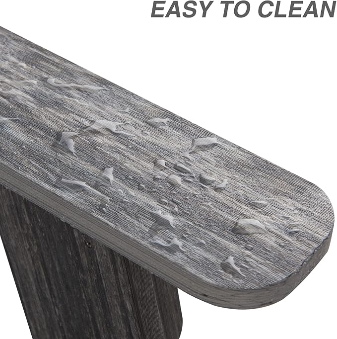 Adirondack Chair Outdoor, Oversized Patio Chair Poly Lumber, Weather Resistant & Heavy Duty, Fire Pits Chair for Porch - Photo 8