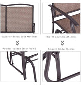Outdoor Swing Glider Chair for 2 Persons, Rocking Seating Patio Bench w/Coated Steel Frame, Patio Loveseat for Backyard - Photo 3