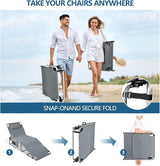 Tanning Chair with Face Hole, Adjustable Folding Chaise Lounge Chairs for Outside with Detachable Pillow & - Photo 5