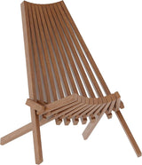Flash Furniture Delia Commercial Indoor/Outdoor Wood Folding Chair, Low Profile Lounge for Patio, Porch, or Garden - Photo 1