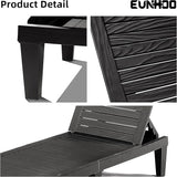 Chaise Lounge Outdoor Set of 4, Adjustable Pool Lounge Chair with 5 Positions Backrest - Photo 6