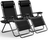 Nestl Zero Gravity Chairs Set of 2, Patio Lounge Chair Outdoor with Pillows & Cup Holder Trays - Photo 1