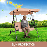 Tangkula 2 Person Porch Swing, Outdoor Swing with Removable Cushions, Solid Steel Structure - Photo 6