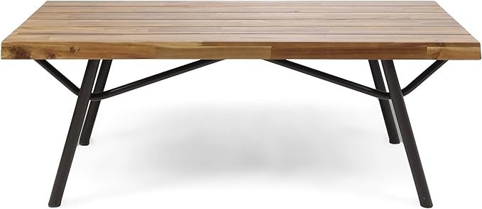 Christopher Knight Home Baish Outdoor Acacia Wood Coffee Table, Teak Finish