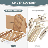 Wooden Folding Adirondack Chair Set of 6 - Photo 6