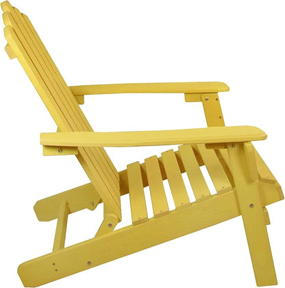 Northlight DR91998 Classic Folding Wooden Adirondack Chair, 36", Yellow