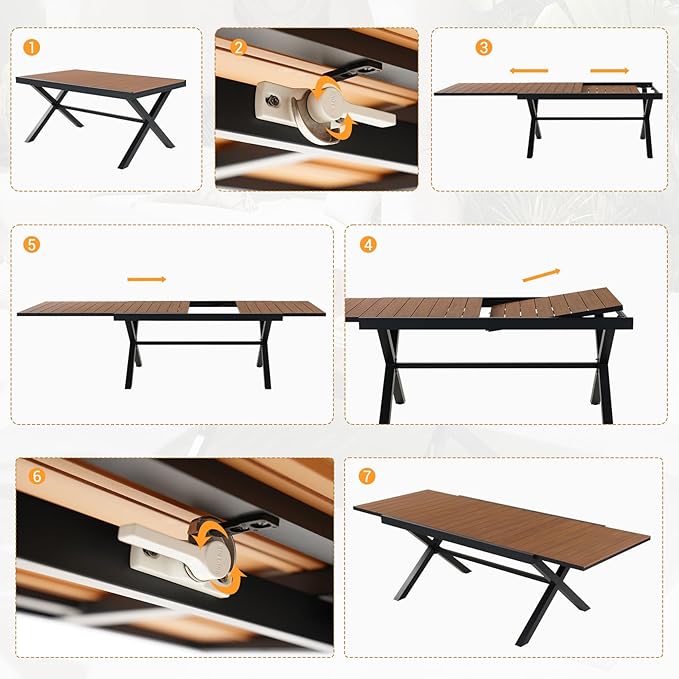 Grand patio Expandable Patio Dining Table - Photo 9