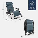 Best Choice Products Oversized Padded Zero Gravity Chair, Folding Outdoor Patio Recliner - Photo 2