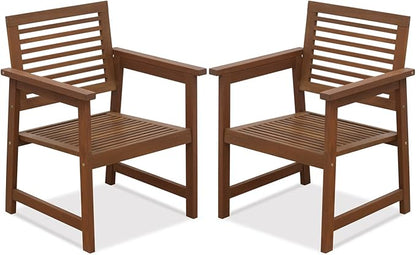 Furinno Tioman Teak Hardwood Outdoor Armchair Armchair w/o Cushion, FG161249R Set of Two