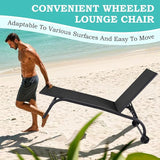 EROMMY Patio Chaise Lounge Chair Set of 2 with Wheels, Oversized 26" W Outdoor Lounge Chairs with Adjustable Backrest - Photo 5