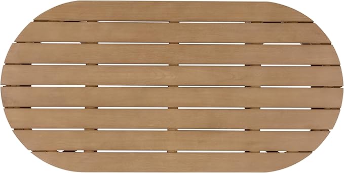 SAFAVIEH Couture Outdoor Patio Furniture Collection - Arielle Solid Wood Oval Coffee Table, Fully Assembled (CPT5001) - Photo 7