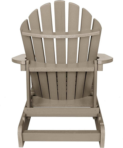Highwood Hamilton Made in The USA Folding and Reclining Adirondack Chair, Adult Size, Woodland Brown