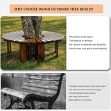 2 pcs Tree Bench Wrap Around Tree Bench Wooden Curved Benches Outdoor Strong Bearing Capacity 660Lbs - Photo 7