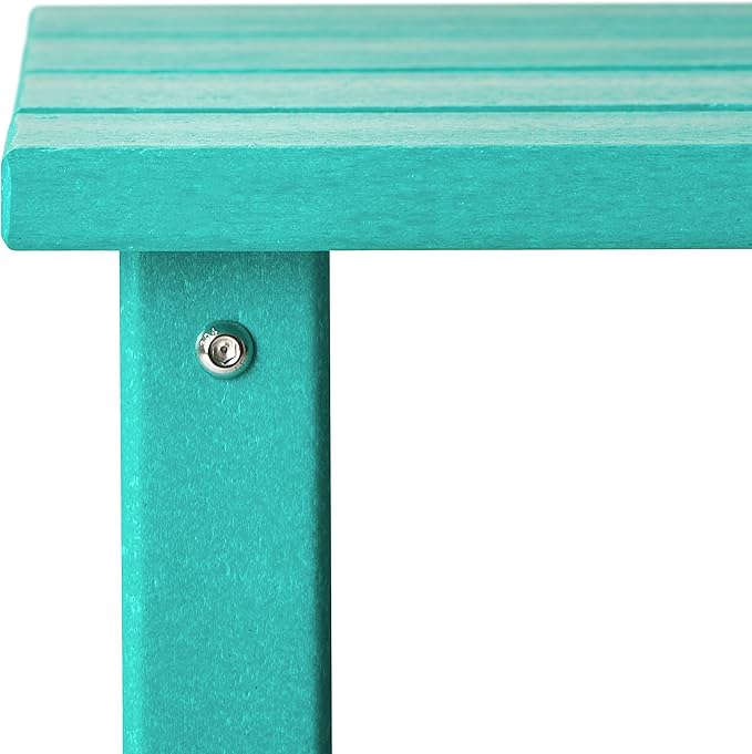 WestinTrends Malibu Square Outdoor Side Table for Adirondack Chair, Turquoise - Photo 5
