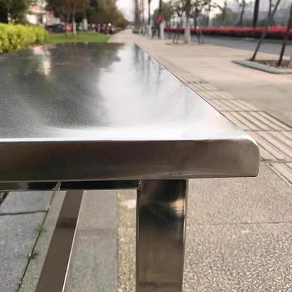 Outdoor Patio Bench, 304 Stainless Steel Outdoor Garden Bench, 660 Lbs Load-Bearing Capacity, for Patio, Park, Commercial Use(100cm/39in)