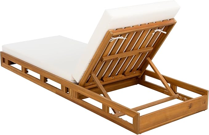 GDFStudio Outdoor Lounge Chaise Set with 4" Water-Resistant Cushions, 4-Position Adjustable Backrest Recliner - Photo 4