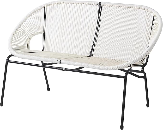 GDFStudio Patio Loveseat All-Weather Rattan 2 Seater Sofa Outdoor Patio Furniture Set for Balcony Poolside Backyard - Photo 5