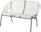 GDFStudio Patio Loveseat All-Weather Rattan 2 Seater Sofa Outdoor Patio Furniture Set for Balcony Poolside Backyard - Photo 5