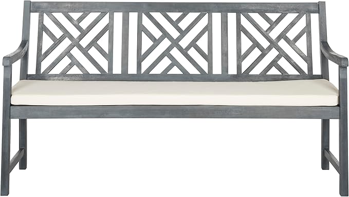 Safavieh PAT6738A Outdoor Collection Bradbury 3 Seat Bench