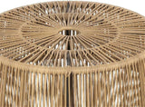 Outdoor Round PE Wicker Rattan Coffee Table, Natural Finish, 21.65 in x 21.65 in x 15.74 in, Coastal Style - Photo 3