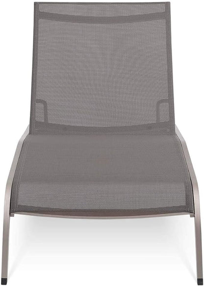 Modway Savannah Outdoor Patio Mesh Chaise Lounge Chair in Gray