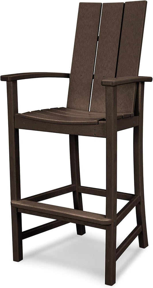 POLYWOOD® Modern Adirondack Bar Chair in Mahogany