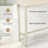 Outdoor Bar Table, 45" Patio Bar Height Counter Console Table, Waterproof HDPS Slatted Top, Weather Resistant, Hot Tub - Photo 5