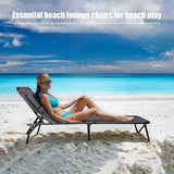 Face Down Chaise Lounge Chair, 4-Position Height Adjustable Sunbathing - Photo 3