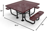 COATEDOUTDOORFURNITURE Heavy-Duty Portable ADA-Compliant Outdoor Picnic Table with Umbrella Hole - Photo 2