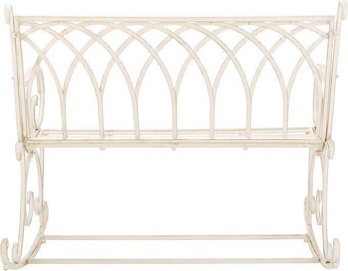Safavieh PAT5021A Outdoor Collection Ressi Pearl White Rock Bench