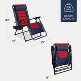 Best Choice Products Oversized Padded Zero Gravity Chair, Folding Outdoor Patio Recliner - Photo 2