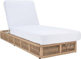 SAFAVIEH Outdoor Collection Gillian Tan Rope/White Cushion Chaise Lounge Chair (PAT7527A) - Photo 4