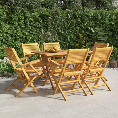 Folding Patio Chairs 6 pcs 21.7"x24.4"x35.4" Solid Wood Teak Outdoor Chairs Furniture Balcony Furniture Suitable for Gardens, Pools, patios.
