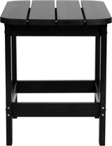Flash Furniture Charlestown Tiered Commercial Poly Resin Adirondack Side Table - Black - All-Weather - Indoor/Outdoor - Photo 5