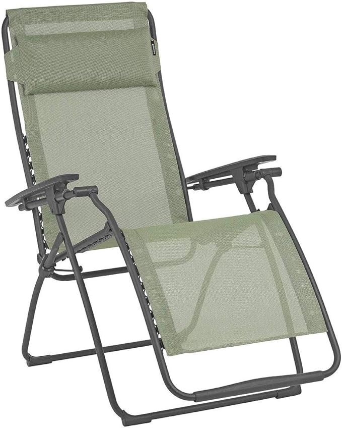 Lafuma Futura Series Patio and Poolside Zero Gravity Outdoor Lounge Recliner Chair with Adjustable and Removable - Photo 1