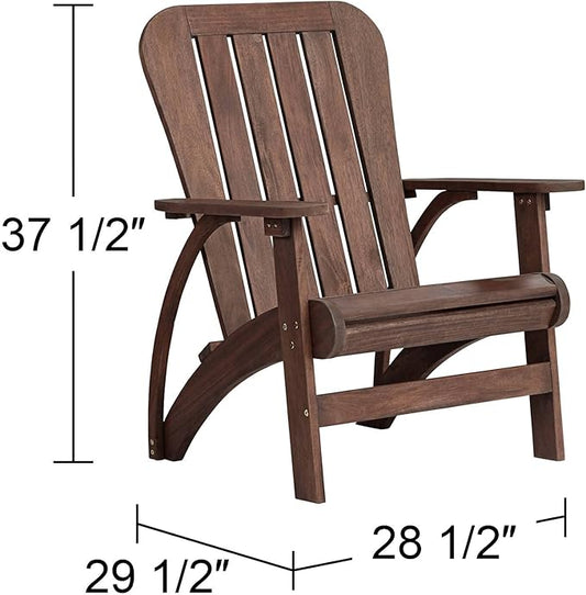 Teal Island Designs Dylan Dark Wood Outdoor Adirondack Chair
