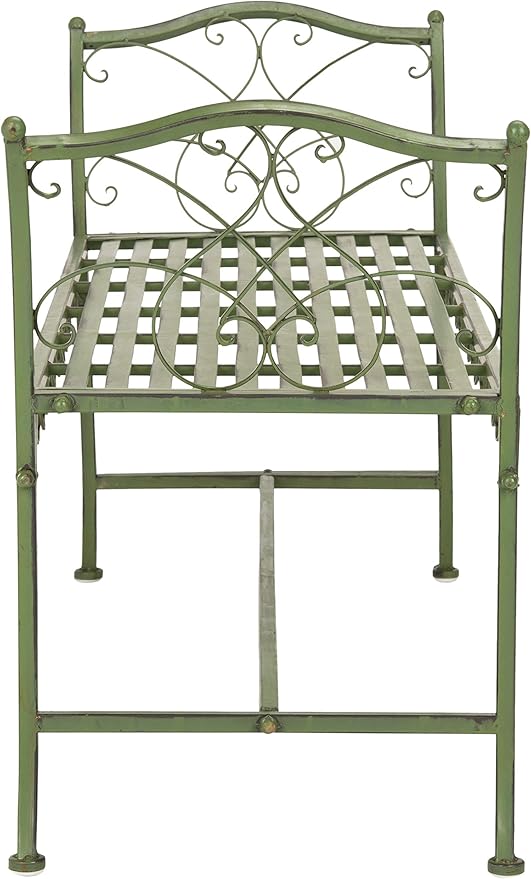 Safavieh Outdoor Collection Jovanna Antique Green 2 Seat Bench