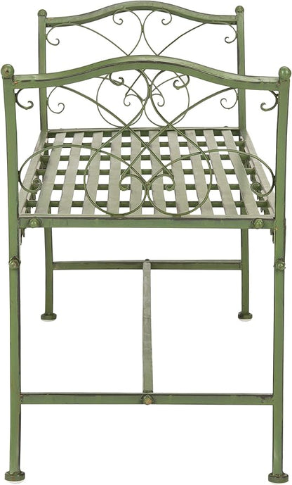 Safavieh Outdoor Collection Jovanna Antique Green 2 Seat Bench