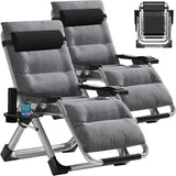 MOPHOTO Zero Gravity Chair, Outdoor Padded Lounge Chair with Side Table, Zero Gravity Recliner Chair - Photo 1