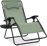 Best Choice Products Oversized Zero Gravity Chair, Folding Outdoor Patio Lounge Recliner w/Cup Holder Accessory Tray - Photo 1