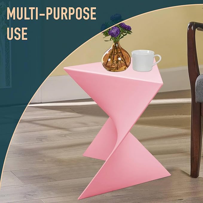 LeisureMod Modern Pink Accent Side Table - Stylish Side Vanity Table for Bedroom & Living Room - Photo 6